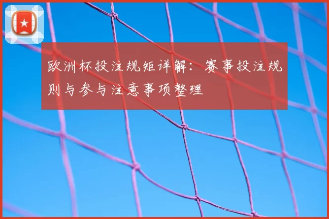 欧洲杯投注规矩详解:赛事投注规则与参与注意事项整理